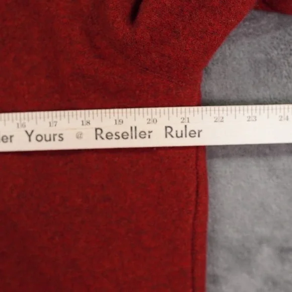 Sigrid Olsen Sport Lambswool Cardigan Jacket Womens Medium Red Button Front READ - Picture 9 of 13